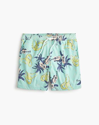 6 stretch eco swim trunk in ukulele print